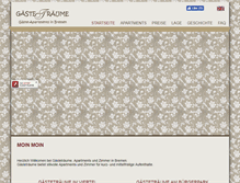 Tablet Screenshot of gaestetraeume.de